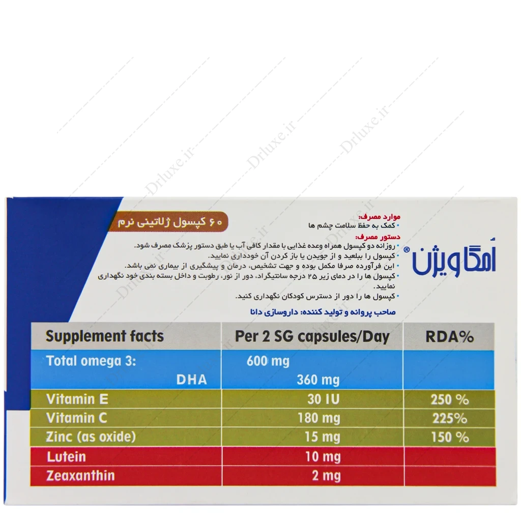 کپسول امگا ویژن دانا
